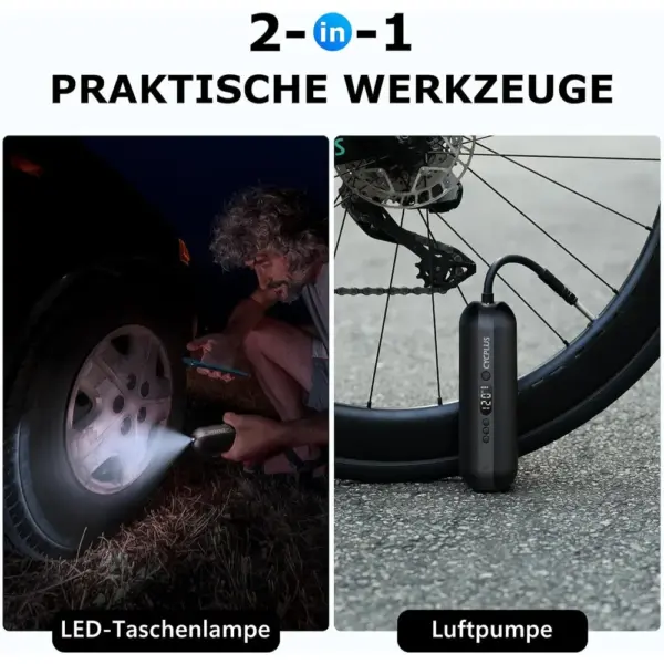 CYCPLUS A2 - elektrische Reifenpumpe 150 PSI mit LED-Licht — 4 CYCPLUS A2 - elektrische Reifenpumpe 150 PSI mit LED-Licht — 4