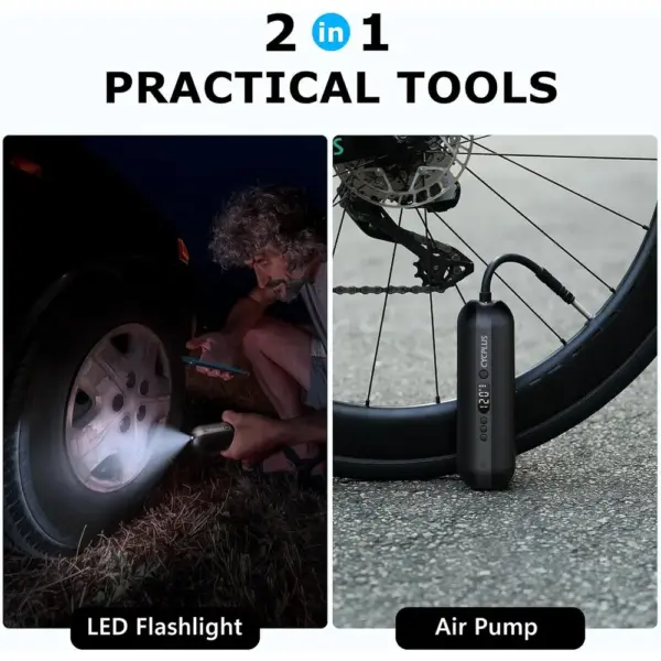 CYCPLUS A2 - 150 PSI cordless tyre inflator with LED light — 2 CYCPLUS A2 - 150 PSI cordless tyre inflator with LED light — 2