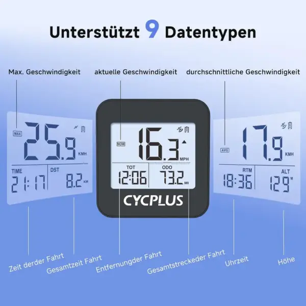 CYCPLUS G1 - kabelloser GPS-Fahrradcomputer mit 2-Zoll-Display — 2 CYCPLUS G1 - kabelloser GPS-Fahrradcomputer mit 2-Zoll-Display — 2