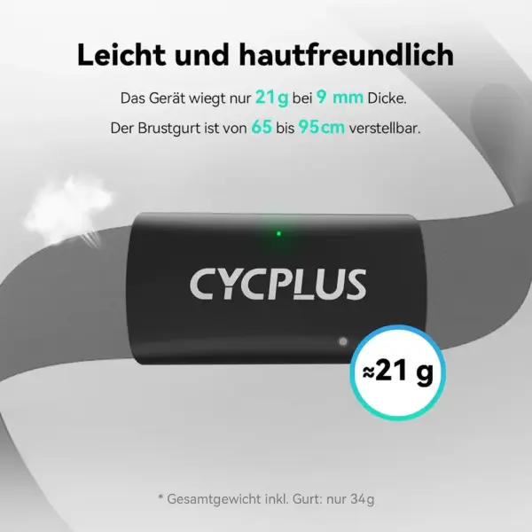 CYCPLUS H2 Pro - Herzfrequenz-Brustgurt mit EKG-Algorithmus und HRV — 5 CYCPLUS H2 Pro - Herzfrequenz-Brustgurt mit EKG-Algorithmus und HRV — 5