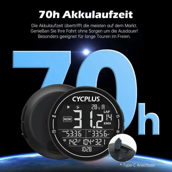CYCPLUS M2 - GPS-Fahrradcomputer mit 2,5-Zoll-Display und 70 h Akku — 5 CYCPLUS M2 - GPS-Fahrradcomputer mit 2,5-Zoll-Display und 70 h Akku — 5