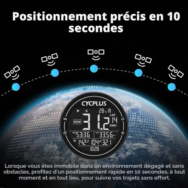 CYCPLUS M2 - Compteur GPS vélo multi-GNSS, écran 2,5 pouces, ANT+ — 3 CYCPLUS M2 - Compteur GPS vélo multi-GNSS, écran 2,5 pouces, ANT+ — 3