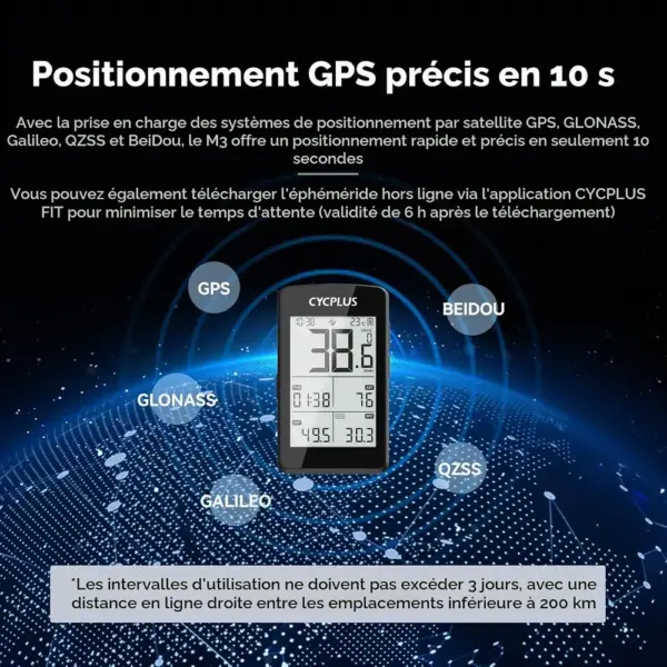CYCPLUS M3 - Compteur GPS vélo 100 h d’autonomie, écran 2,8 pouces — 3 CYCPLUS M3 - Compteur GPS vélo 100 h d’autonomie, écran 2,8 pouces — 3