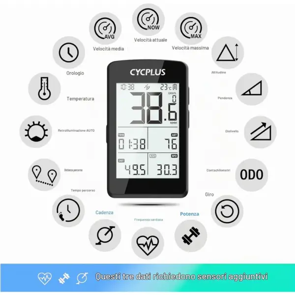 CYCPLUS M3 - Ciclocomputer GPS con 100 ore di autonomia — 5 CYCPLUS M3 - Ciclocomputer GPS con 100 ore di autonomia — 5