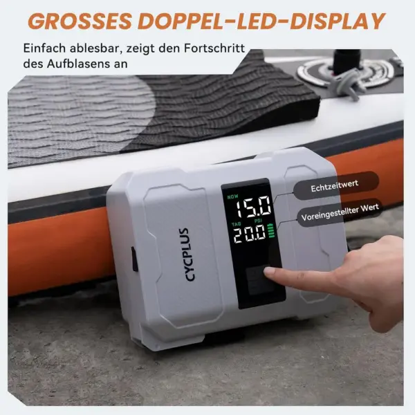 CYCPLUS D17PRO - SUP-Pumpe 20 PSI mit 5200-mAh-Akku — 4 CYCPLUS D17PRO - SUP-Pumpe 20 PSI mit 5200-mAh-Akku — 4