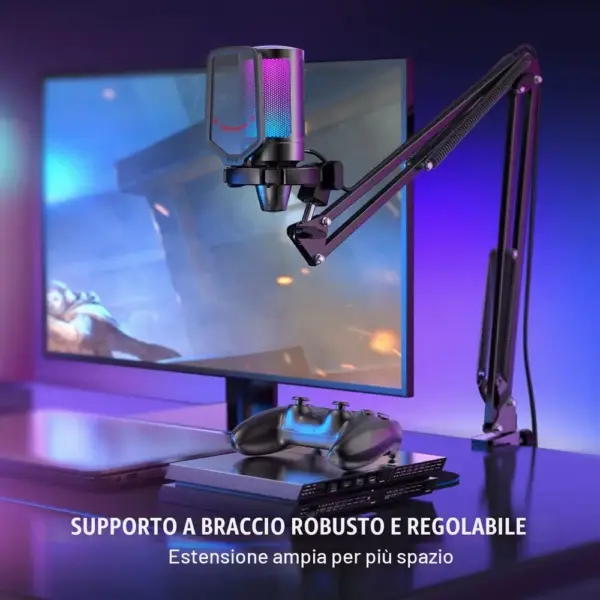 FIFINE A6T - Microfono USB a condensatore con braccio estensibile — 2 FIFINE A6T - Microfono USB a condensatore con braccio estensibile — 2