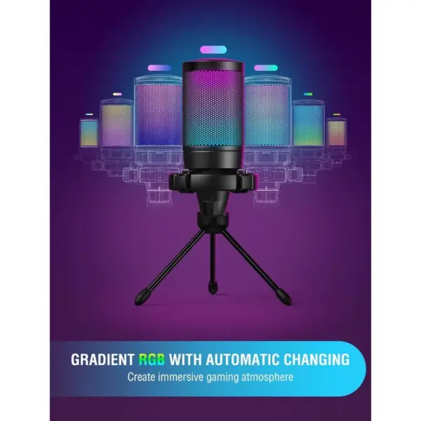 FIFINE A6V - USB-Kondensatormikrofon mit RGB und Ständer — 4 FIFINE A6V - USB-Kondensatormikrofon mit RGB und Ständer — 4