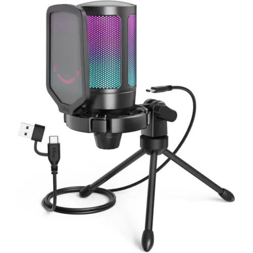 FIFINE AmpliGame A6V - RGB USB condenser gaming microphone — 1 FIFINE AmpliGame A6V - RGB USB condenser gaming microphone — 1
