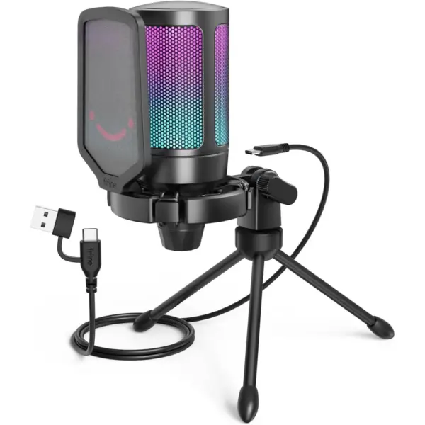 FIFINE AmpliGame A6V - RGB USB condenser gaming microphone — 1 FIFINE AmpliGame A6V - RGB USB condenser gaming microphone — 1
