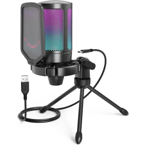 FIFINE A6V - Microfono USB a condensatore con RGB e muto a tocco — 1 FIFINE A6V - Microfono USB a condensatore con RGB e muto a tocco — 1