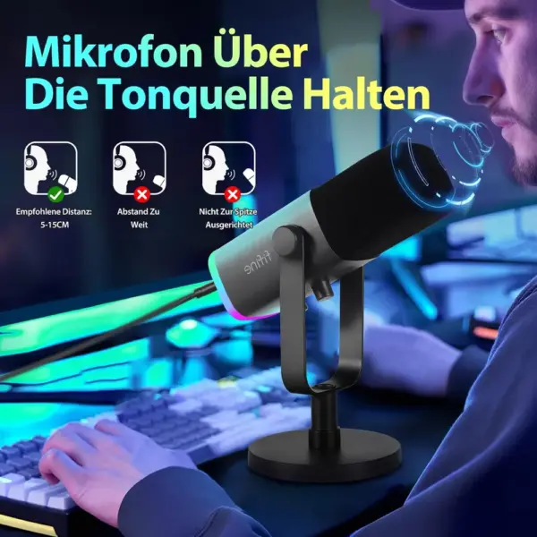 FIFINE AM8 - Dynamisches USB/XLR-Mikrofon mit RGB — 4 FIFINE AM8 - Dynamisches USB/XLR-Mikrofon mit RGB — 4