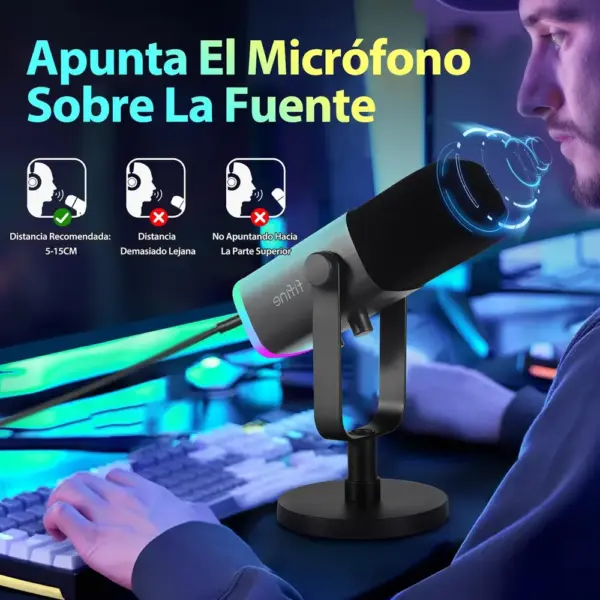 FIFINE AM8 - Micrófono dinámico USB/XLR con RGB — 4 FIFINE AM8 - Micrófono dinámico USB/XLR con RGB — 4