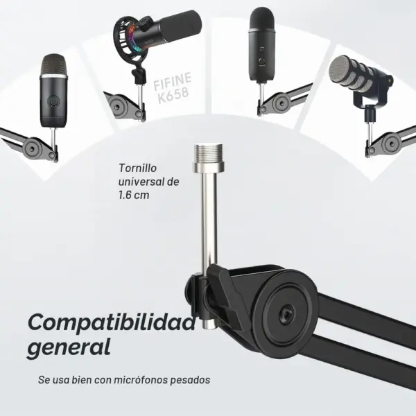 FIFINE BM63 - Brazo para micrófono de tijera en metal — 4 FIFINE BM63 - Brazo para micrófono de tijera en metal — 4
