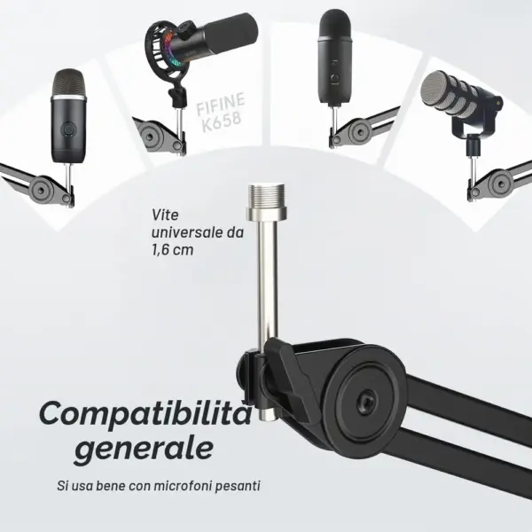 FIFINE BM63 - Braccio per microfono a forbice in metallo — 4 FIFINE BM63 - Braccio per microfono a forbice in metallo — 4