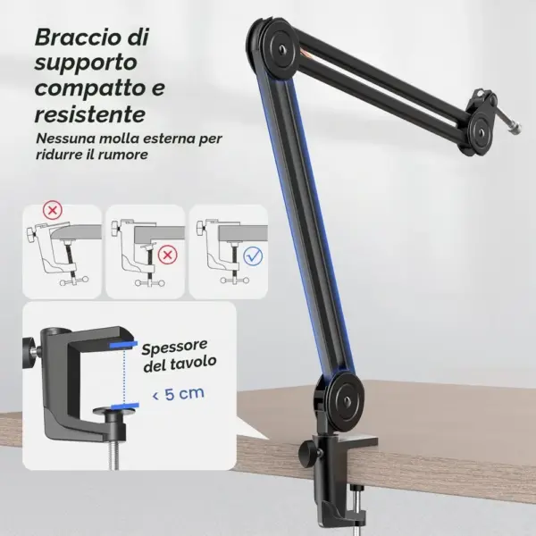 FIFINE BM63 - Braccio per microfono a forbice in metallo — 5 FIFINE BM63 - Braccio per microfono a forbice in metallo — 5