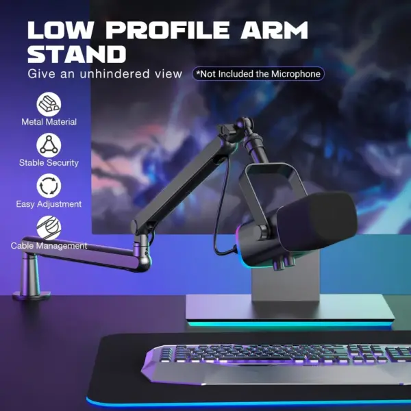FIFINE BM88 - Low-profile metal boom arm with cable management — 2 FIFINE BM88 - Low-profile metal boom arm with cable management — 2