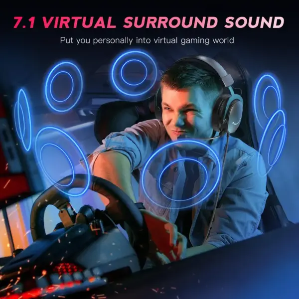 FIFINE H9 - USB and 3.5 mm gaming headset with 7.1 surround — 3 FIFINE H9 - USB and 3.5 mm gaming headset with 7.1 surround — 3