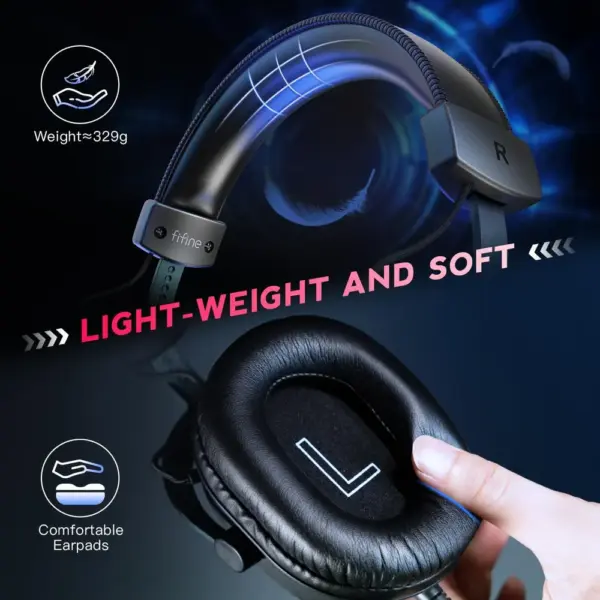 FIFINE H9 - USB and 3.5 mm gaming headset with 7.1 surround — 4 FIFINE H9 - USB and 3.5 mm gaming headset with 7.1 surround — 4