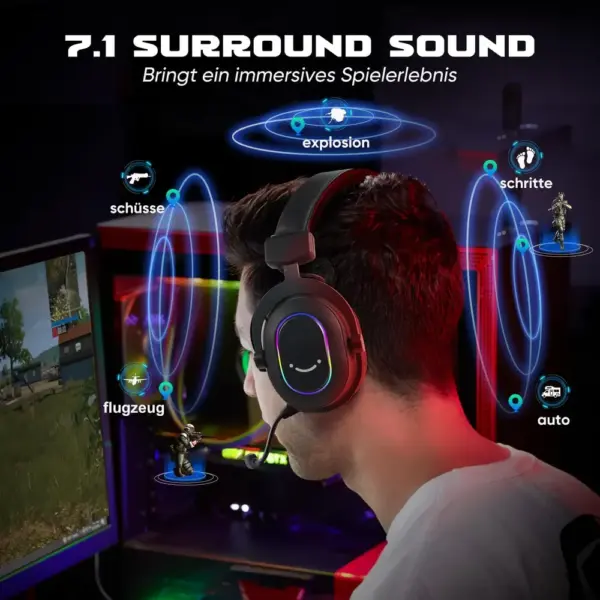 FIFINE H6 - USB-Gaming-Headset mit 7.1 und RGB — 2 FIFINE H6 - USB-Gaming-Headset mit 7.1 und RGB — 2
