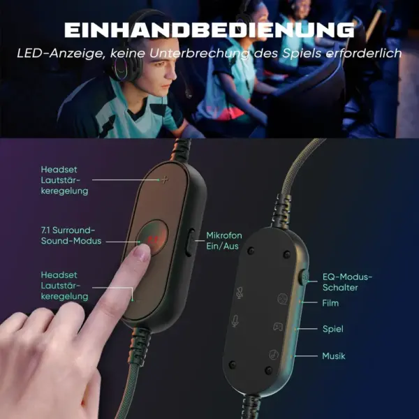 FIFINE H6 - USB-Gaming-Headset mit 7.1 und RGB — 5 FIFINE H6 - USB-Gaming-Headset mit 7.1 und RGB — 5