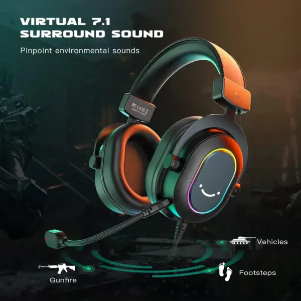 FIFINE H6 - USB gaming headset with 7.1 surround and detachable mic — 2 FIFINE H6 - USB gaming headset with 7.1 surround and detachable mic — 2