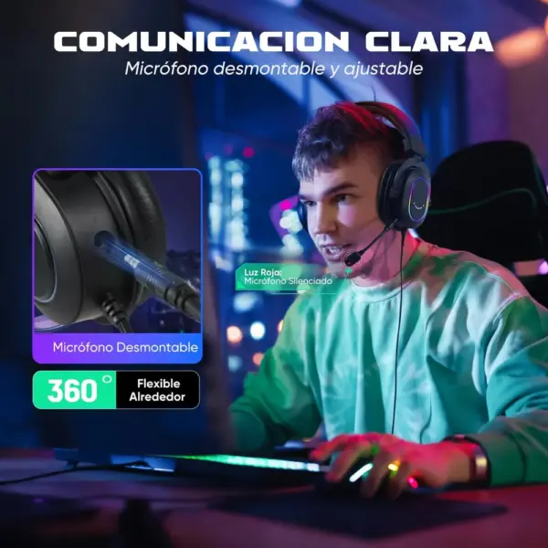 FIFINE H6 - Auriculares gaming con sonido envolvente 7.1 y RGB — 3 FIFINE H6 - Auriculares gaming con sonido envolvente 7.1 y RGB — 3