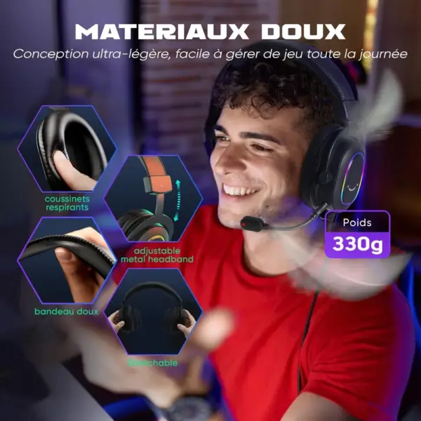 FIFINE H6 - Casque gaming USB 7.1 RGB — 4 FIFINE H6 - Casque gaming USB 7.1 RGB — 4