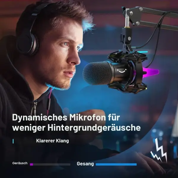 FIFINE K651 - Dynamisches USB-Mikrofon-Kit mit Arm — 5 FIFINE K651 - Dynamisches USB-Mikrofon-Kit mit Arm — 5