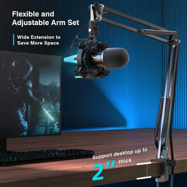 FIFINE K651 - Kit micro dynamique USB avec bras — 2 FIFINE K651 - Kit micro dynamique USB avec bras — 2