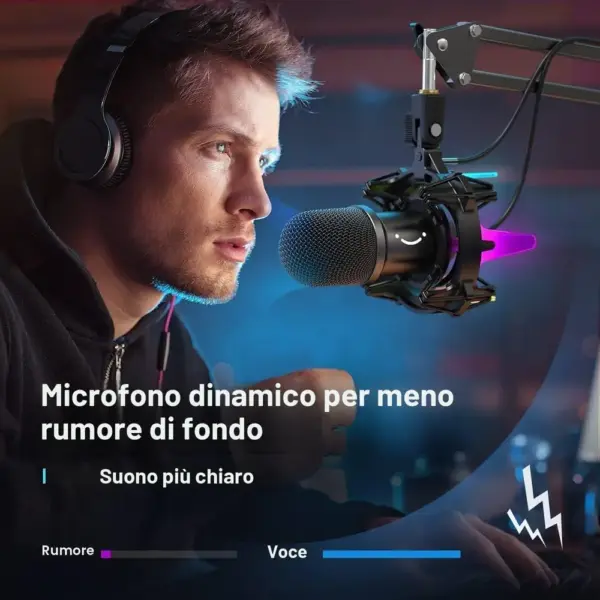FIFINE K651 - Kit microfono USB dinamico con braccio flessibile — 5 FIFINE K651 - Kit microfono USB dinamico con braccio flessibile — 5