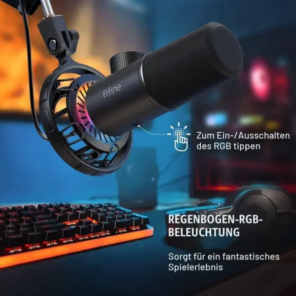 FIFINE K658 - Dynamisches USB-Mikrofon mit RGB — 4 FIFINE K658 - Dynamisches USB-Mikrofon mit RGB — 4