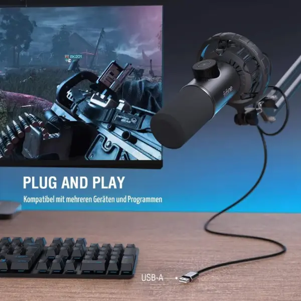 FIFINE K658 - Dynamisches USB-Mikrofon mit RGB — 5 FIFINE K658 - Dynamisches USB-Mikrofon mit RGB — 5