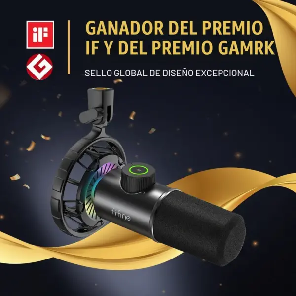 FIFINE K658 - Micrófono gaming USB dinámico con RGB — 2 FIFINE K658 - Micrófono gaming USB dinámico con RGB — 2