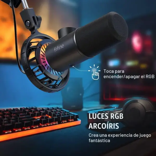 FIFINE K658 - Micrófono gaming USB dinámico con RGB — 4 FIFINE K658 - Micrófono gaming USB dinámico con RGB — 4