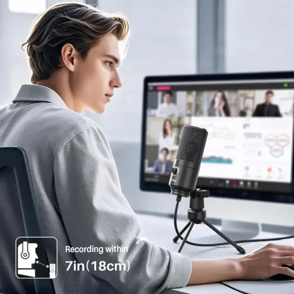 FIFINE K669B - USB condenser recording microphone with tripod — 3 FIFINE K669B - USB condenser recording microphone with tripod — 3