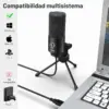 FIFINE K669B - Micrófono USB de condensador de metal — 2 FIFINE K669B - Micrófono USB de condensador de metal — 2