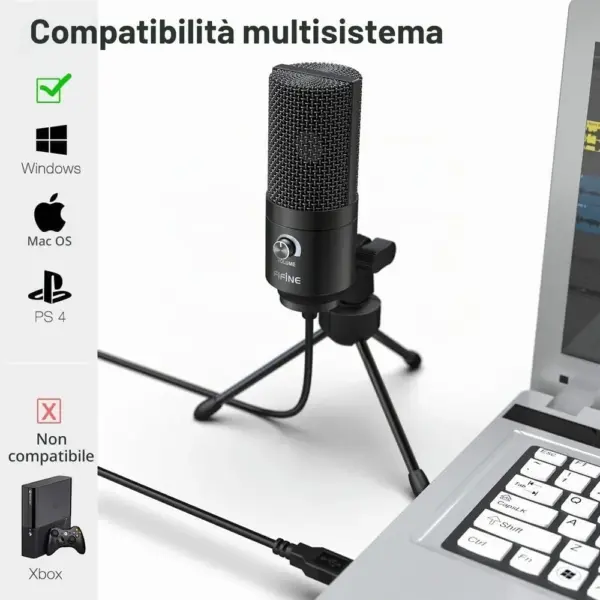 FIFINE K669B - Microfono USB a condensatore in metallo — 2 FIFINE K669B - Microfono USB a condensatore in metallo — 2