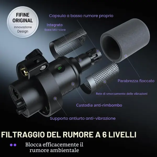 FIFINE K688CT - Microfono podcast USB/XLR con braccio in metallo — 5 FIFINE K688CT - Microfono podcast USB/XLR con braccio in metallo — 5