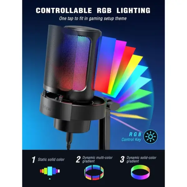 FIFINE A8 - USB-Gaming-Mikrofon mit steuerbarem RGB — 2 FIFINE A8 - USB-Gaming-Mikrofon mit steuerbarem RGB — 2