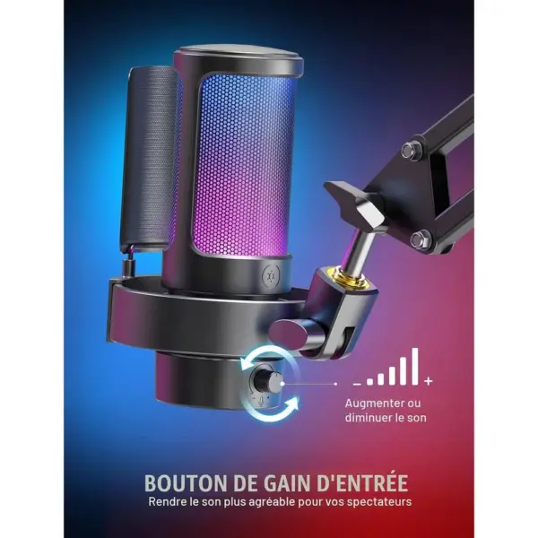 FIFINE A8 - Micro à condensateur USB RGB — 5 FIFINE A8 - Micro à condensateur USB RGB — 5
