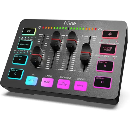 FIFINE SC3 - Mezclador de audio gaming RGB con XLR — 1 FIFINE SC3 - Mezclador de audio gaming RGB con XLR — 1