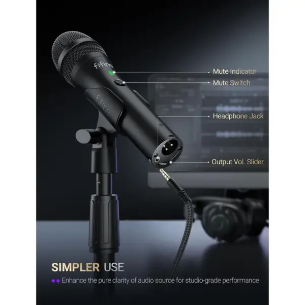 FIFINE TANK2 - Dynamic USB/XLR microphone with adjustable stand — 5 FIFINE TANK2 - Dynamic USB/XLR microphone with adjustable stand — 5