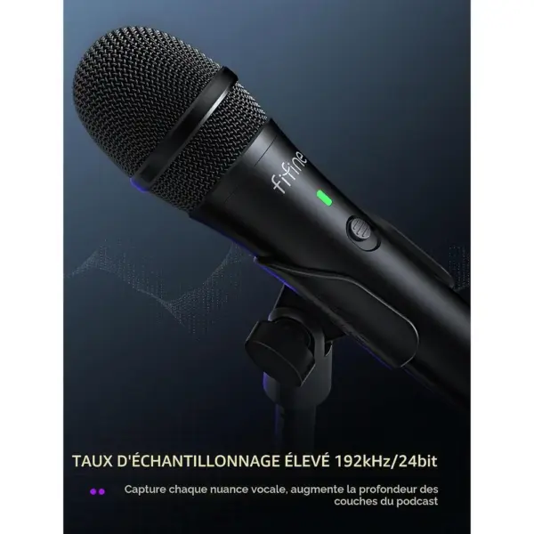 FIFINE TANK2 - Micro dynamique USB/XLR avec pied — 2 FIFINE TANK2 - Micro dynamique USB/XLR avec pied — 2