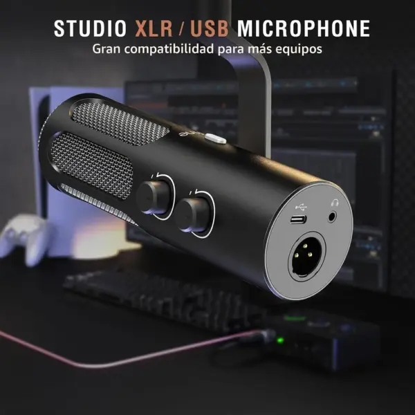 FIFINE TANK3 - Micrófono dinámico XLR/USB de metal — 3 FIFINE TANK3 - Micrófono dinámico XLR/USB de metal — 3