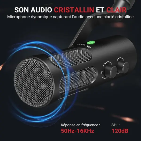 FIFINE TANK3 - Micro dynamique XLR/USB tout métal — 4 FIFINE TANK3 - Micro dynamique XLR/USB tout métal — 4
