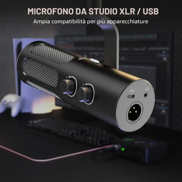 FIFINE TANK3 - Microfono dinamico XLR/USB interamente in metallo — 3 FIFINE TANK3 - Microfono dinamico XLR/USB interamente in metallo — 3