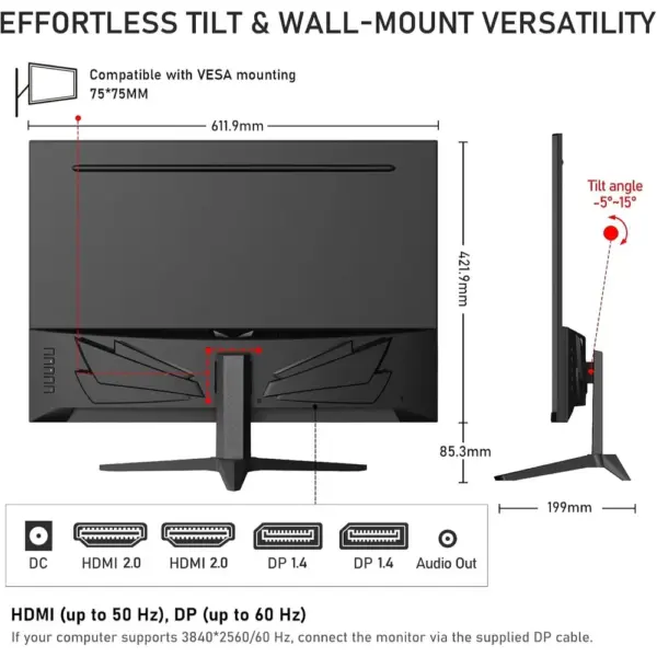 Gawfolk GF005 - 28-inch 4K UHD 60 Hz IPS monitor with speakers — 3 Gawfolk GF005 - 28-inch 4K UHD 60 Hz IPS monitor with speakers — 3