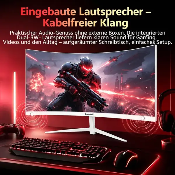 Gawfolk GF270C 200 Hz - Monitor gaming curvo de 27 pulgadas, 1800R, altavoces — 5 Gawfolk GF270C 200 Hz - Monitor gaming curvo de 27 pulgadas, 1800R, altavoces — 5