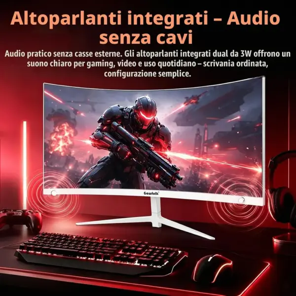 Gawfolk GF270C 200 Hz - Monitor da gaming curvo 27 pollici Full HD 1800R — 5 Gawfolk GF270C 200 Hz - Monitor da gaming curvo 27 pollici Full HD 1800R — 5