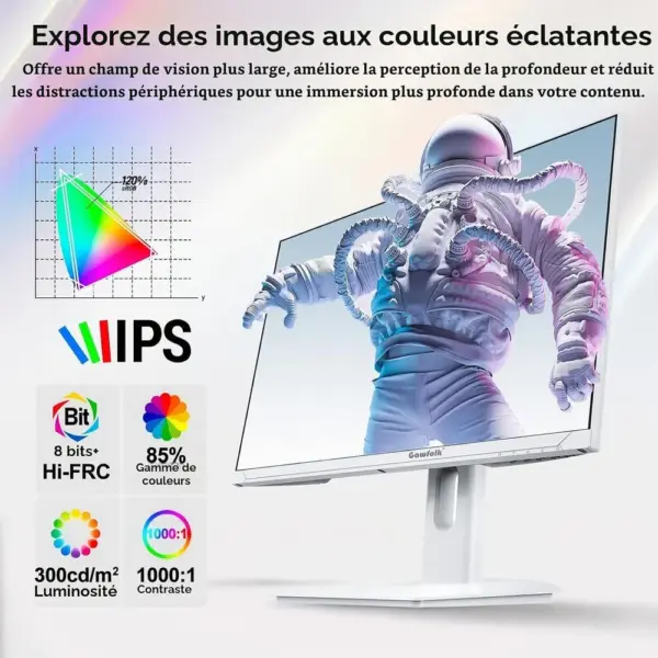 Gawfolk GF270J - Écran PC 27 pouces 4K UHD 160 Hz — 2 Gawfolk GF270J - Écran PC 27 pouces 4K UHD 160 Hz — 2